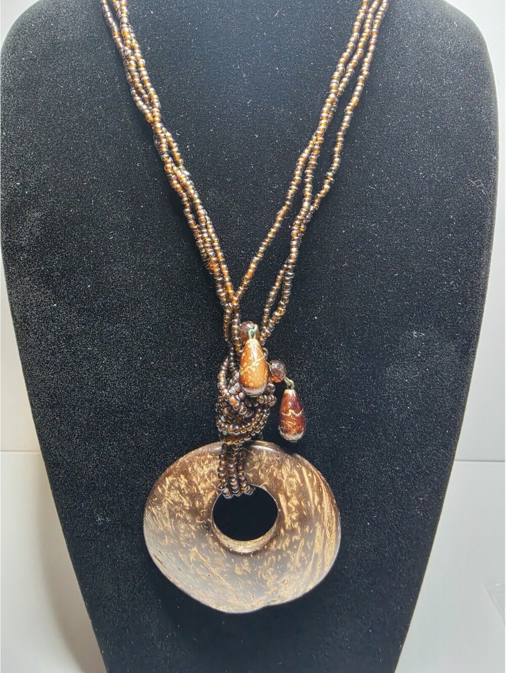Beautiful Fashion White Seed Bead, Multi Strand Shell Necklace,